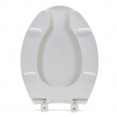 Bemis 7850TDG (White) Hospitality Plastic Elongated Toilet Seat w/ DuraGuard, Heavy-Duty Bemis